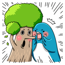 Blue Bird & Tree sticker #14581479
