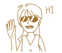 Cute lady3 sticker #14583230