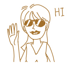 Cute lady3 sticker #14583230