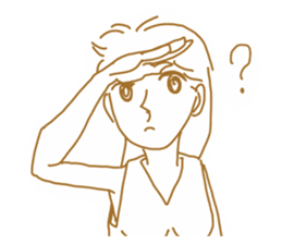 Cute lady3 sticker #14583231