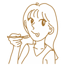 Cute lady3 sticker #14583232