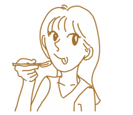 Cute lady3 sticker #14583232