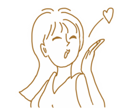 Cute lady3 sticker #14583233