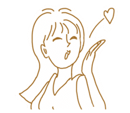 Cute lady3 sticker #14583233
