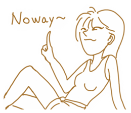 Cute lady3 sticker #14583234