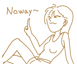 Cute lady3 sticker #14583234