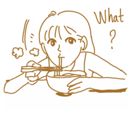 Cute lady3 sticker #14583235