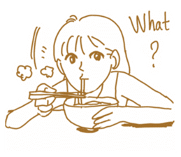 Cute lady3 sticker #14583235