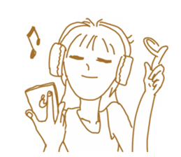 Cute lady3 sticker #14583237