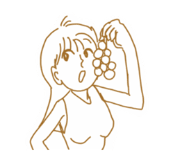 Cute lady3 sticker #14583238
