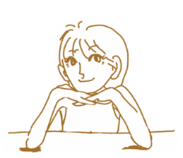 Cute lady3 sticker #14583239