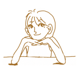 Cute lady3 sticker #14583239