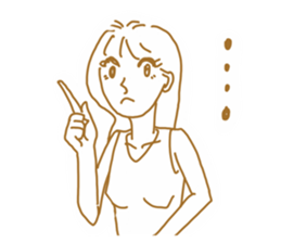 Cute lady3 sticker #14583240