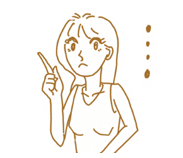 Cute lady3 sticker #14583240