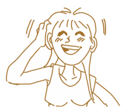 Cute lady3 sticker #14583241