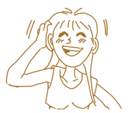 Cute lady3 sticker #14583241