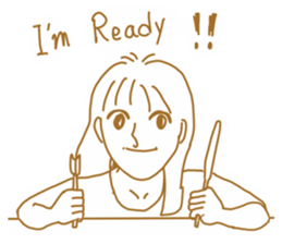 Cute lady3 sticker #14583243