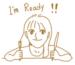 Cute lady3 sticker #14583243