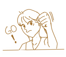 Cute lady3 sticker #14583244