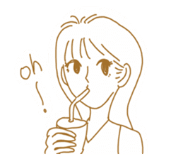 Cute lady3 sticker #14583245