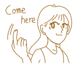 Cute lady3 sticker #14583246