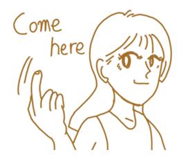 Cute lady3 sticker #14583246