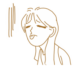 Cute lady3 sticker #14583248