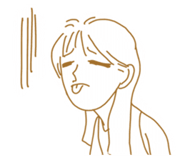 Cute lady3 sticker #14583248