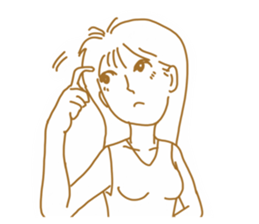 Cute lady3 sticker #14583250