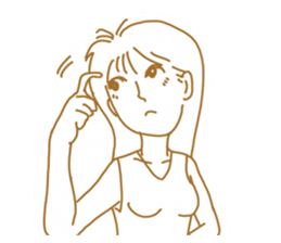 Cute lady3 sticker #14583250