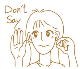 Cute lady3 sticker #14583251