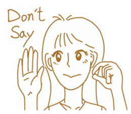 Cute lady3 sticker #14583251