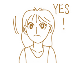 Cute lady3 sticker #14583252