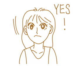 Cute lady3 sticker #14583252