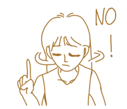 Cute lady3 sticker #14583253