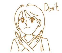 Cute lady3 sticker #14583254