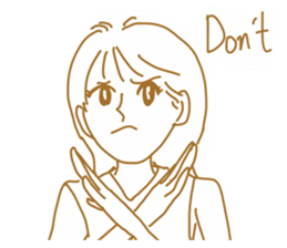 Cute lady3 sticker #14583254