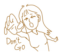 Cute lady3 sticker #14583255