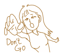 Cute lady3 sticker #14583255