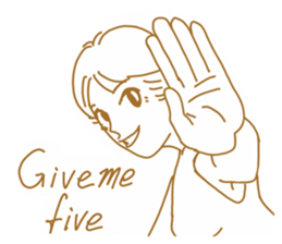 Cute lady3 sticker #14583256