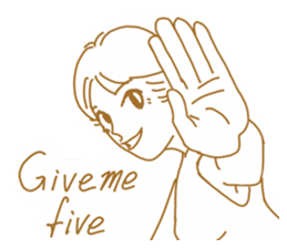 Cute lady3 sticker #14583256