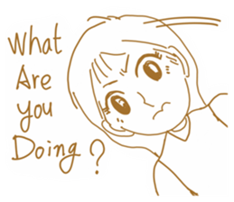 Cute lady3 sticker #14583257