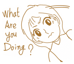 Cute lady3 sticker #14583257