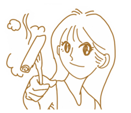 Cute lady3 sticker #14583258