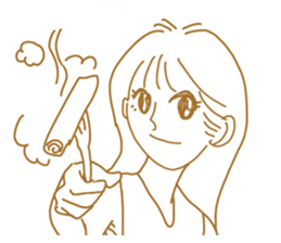 Cute lady3 sticker #14583258