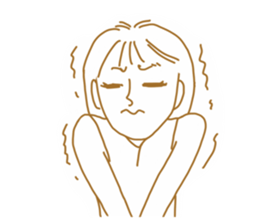 Cute lady3 sticker #14583260