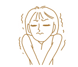 Cute lady3 sticker #14583260