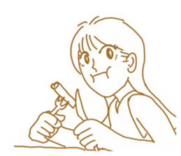 Cute lady3 sticker #14583261