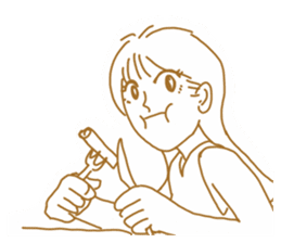 Cute lady3 sticker #14583261