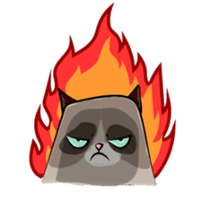 Cute Grumpy Cat sticker #14583680